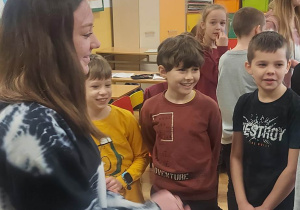 Drużyna Ambasadorów Edukacji Ekonomicznej w klasie 3a